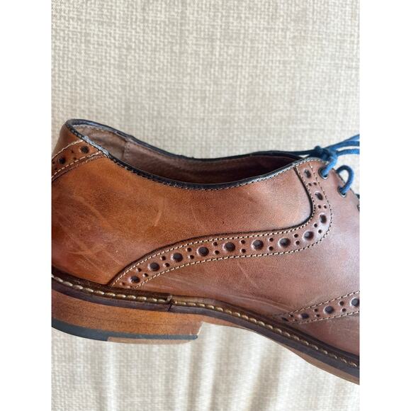 Aston Grey Collection Chestnut Leather Lace Up Oxfords Men's Dress Shoe Size 11 - Picture 8 of 12